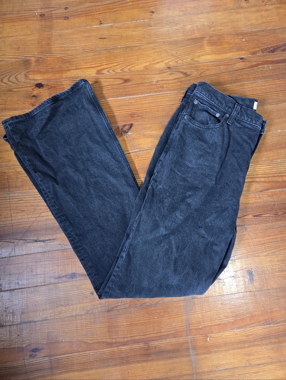 Abercrombie & Fitch Women's Black Wide Leg Jeans